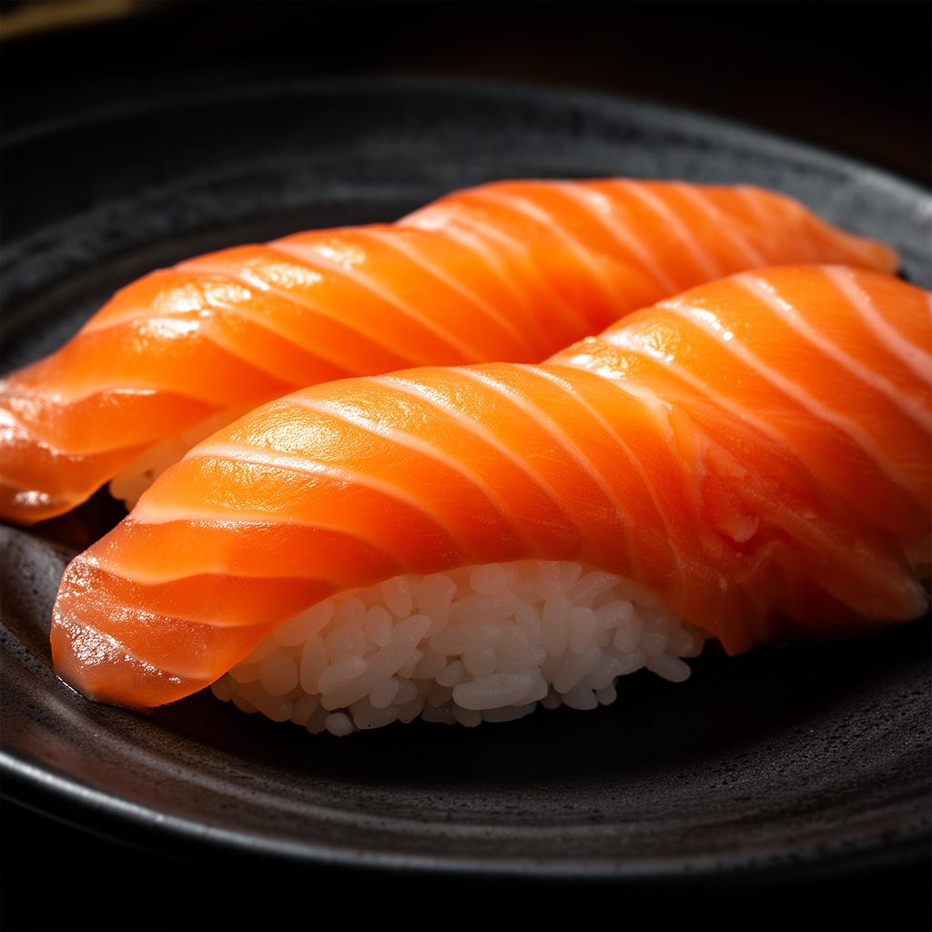 Curso de sushi online com salmão sobre sushi